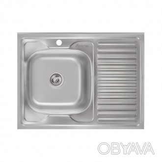 Кухонна мийка Imperial 6080-L Satin (IMP6080L06SAT). . фото 1