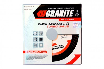 Алмазний диск "Granite" застосовується для сухого різання будівельних матеріалів. . фото 3