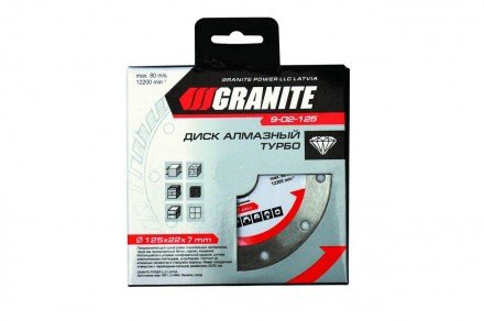 Алмазний диск "Granite" призначений для сухого або мокрого різання будматеріалів. . фото 3