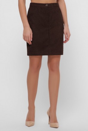 Продам стильную вельветовую юбочку темно-коричневого цвета французской марки Cam. . фото 2