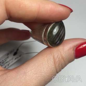 Предлагаем Вам купить элегантное кольцо с камнем лабрадор спектролит в серебре. . . фото 1