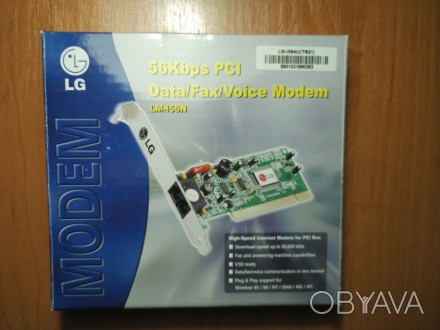 Внутренний аналоговый модем LG LM-I56N.
- Интерфейс: PCI
- Протокол V.92
- Фа. . фото 1