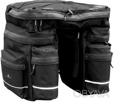 Сумка-штаны на багажник Longus TRIPLE (42L)
	Большая велосипедная сумка на багаж. . фото 1