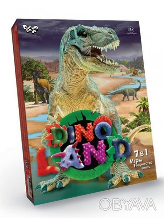 Набір Dino Land 7в1 ігри, творчість, досліди Рос Danko Toys DL-01-01
 
Dino Land. . фото 1