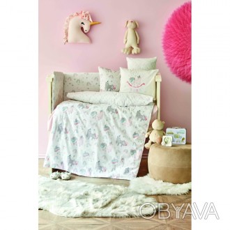 Детский набор в кроватку для младенцев Karaca Home - Digna pembe розовый (10 пре. . фото 1