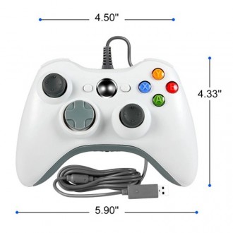 Геймпад для Xbox 360 - оснащен кабелем диной 2,7 метра и отличается усовершенств. . фото 4