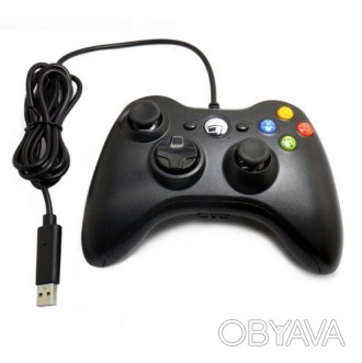 Геймпад для Xbox 360 - оснащен кабелем диной 2,7 метра и отличается усовершенств. . фото 1