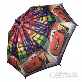 Яркий зонт с фрагментом сюжета из мультика "Тачки" - аксессуар от дождя, котором. . фото 1