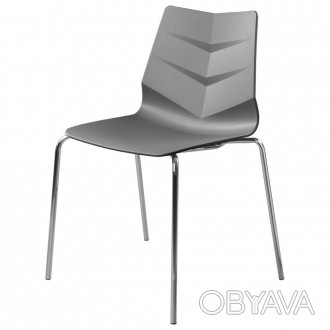 Обзор пластикового стула Leaf, цвет серый Пластиковый стул Leaf (Лиф) отличается. . фото 1