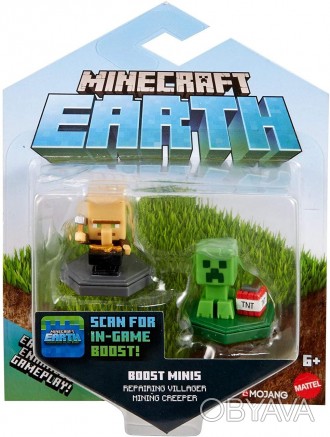 
Продолжайте развиваться с помощью наборов мини-фигурок Minecraft Earth Boost, о. . фото 1