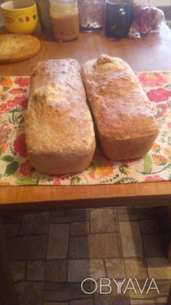 Продам домашний хлеб на бездрожжевой закваске, с отрубями.Вес от 650-670 грамм д. . фото 1