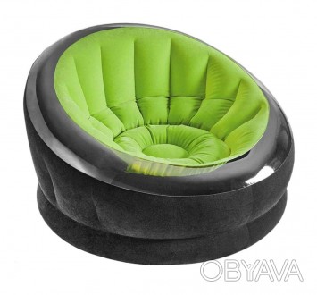 Надувное кресло Intex, 112х109х69 см, зеленое 
Такое кресло-пуфик украсит интерь. . фото 1