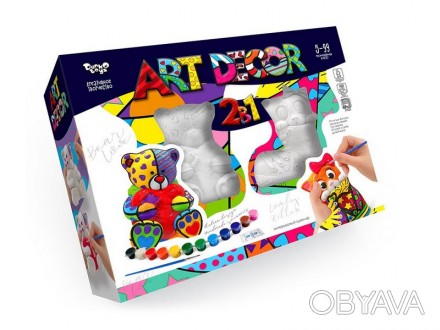 Набір з гіпсу Art Decor 2 в 1 Danko Toys ARTD-02-01
 
Креативна творчість «ART D. . фото 1