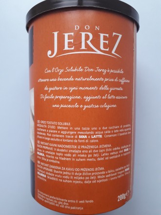 Ячменный напиток кофе Jerez Orzo 200г, Италия — напиток, который изготовля. . фото 3