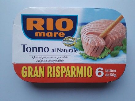 Цена за 1баночку 80г  
Тунец в собственном соку Rio Mare 80г Италия - тунец в с. . фото 2