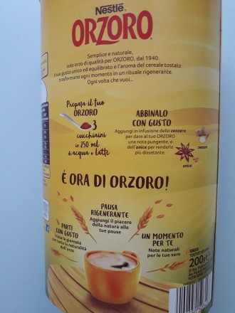 Ячменный кофе Nestle Orzoro 200г, Италия — напиток, который изготовляется . . фото 4
