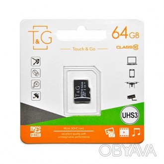 
Карта памяти недорогая T&G MicroSDXC 64GB UHS-I U3 (TG-64GBSDU3CL10-00)
Произво. . фото 1