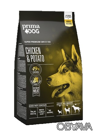 Prima Chicken & Potato for all fully-grown dogs - полнорационный сухой корм для . . фото 1