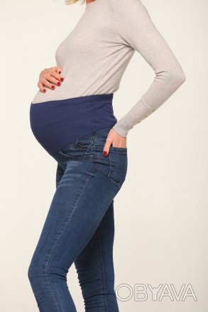 
Джинсы для беременных из джинсовой ткани с резиночкой на животик. В весенне-осе. . фото 1