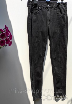 Жіночі сірі еластичні джинси скінни. Розмір 32. Тканина еластична коттон –. . фото 1