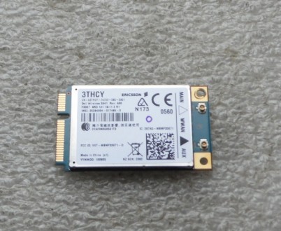 3G модем  Mini PCI 
Ericsson F3307 DW5541 3thcy 
HSDPA GPRS WLAN-карта 
для н. . фото 2