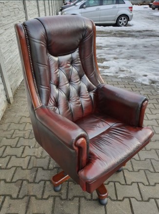 Шкіряне кабінетне крісло бренду CHESTERFIELD. Оригінал.
Натуральна шкіра, відмі. . фото 7