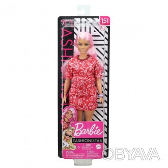 
Оригинал Mattel 
высота куклы 30см 
	Пышка с розовыми волосамиBarbie Fashionist. . фото 1