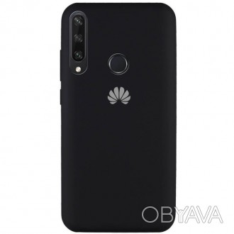 Чехол Silicone Cover Full Protective (AA) для Huawei Y6p Черный / Black
