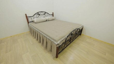 
Двоспальне ліжко Метал-дизайн Франческа 160x190 на деревяних ногах (MT-DD-FR3) . . фото 9