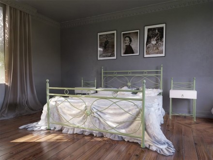
Двоспальне ліжко Метал-дизайн Bella-Letto Віченца 180x190 (MT-BL-D-V3) - нова к. . фото 2