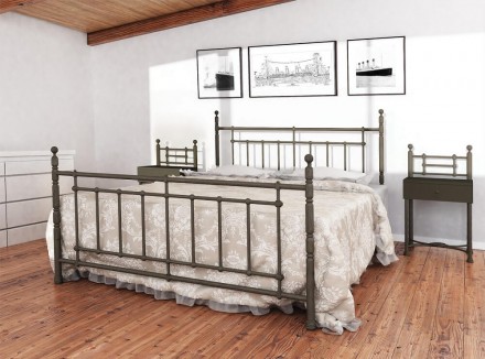 
Двоспальне ліжко Метал-дизайн Bella-Letto Неаполь 160x190 (MT-BL-D-N1) - нова к. . фото 2