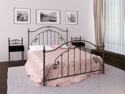 
Двоспальне ліжко Метал-дизайн Bella-Letto Тоскана 160x190 (MT-BL-D-T1) - нова к. . фото 2