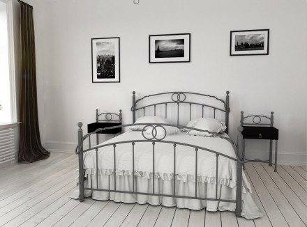 
Двоспальне ліжко Метал-дизайн Bella-Letto Флоренція 160x190 (MT-BL-D-F1) - нова. . фото 2
