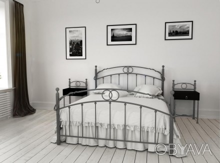 
Двоспальне ліжко Метал-дизайн Bella-Letto Флоренція 160x190 (MT-BL-D-F1) - нова. . фото 1