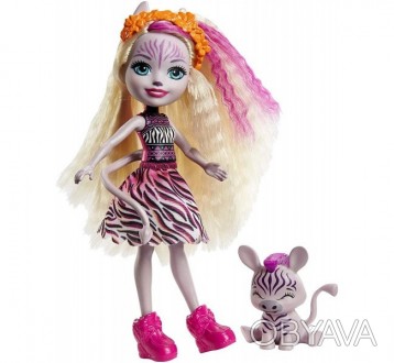 
Кукла зебра зейди и питомец реф enchantimals Zadie zebra and Ref солнечная сава. . фото 1