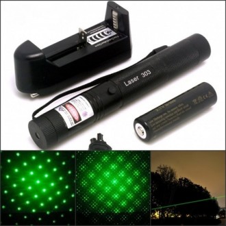 Лазерная указка Green Laser 303
Зелёный лазерный луч отлично и особенно эффектн. . фото 2