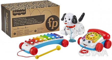 
	Набор игрушек Фишер Прайс Fisher-Price Pull-Along Basics Gift
. . фото 1