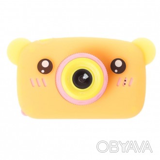 Детская фотокамера Baby Photo Camera Bear (Желтый). . фото 1
