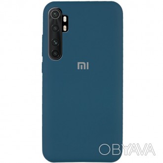 Чехол Silicone Cover Full Protective (AA) для Xiaomi Mi Note 10 Lite Синий / Cos