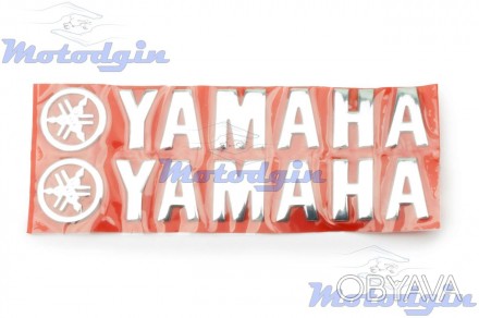 Объемные хромированные буквы Yamaha на двустороннем скотче, данные наклейки буду. . фото 1
