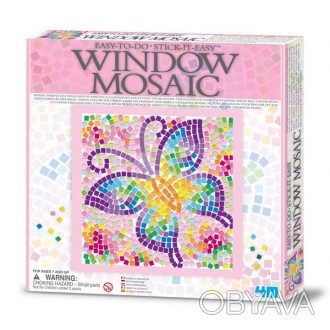 Создайте яркую стикерную мозаику на окно с изображением бабочки, дельфина или ко. . фото 1