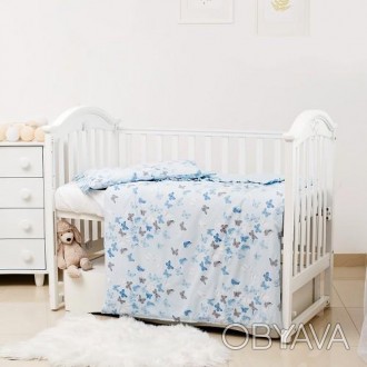 Сменная детская постель Twins Romantic Spring collection Бабочки 3 элемента, гол. . фото 1