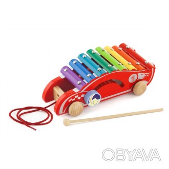 Подарите ребенку необычную каталку от Viga Toys - машинку-ксилофон. Непоседе пон. . фото 1