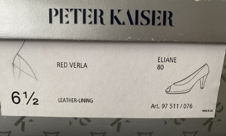 Туфли красные Peter Kaiser в идеальном состоянии, размер 39-40 (6 1/2). 
Матери. . фото 8