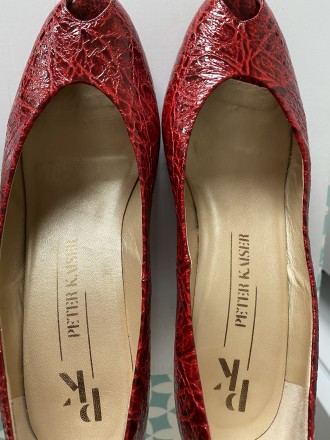 Туфли красные Peter Kaiser в идеальном состоянии, размер 39-40 (6 1/2). 
Матери. . фото 3