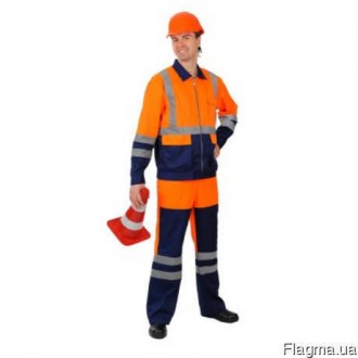 Костюм рабочий дорожника, спецодежда сигнальная. Харьков. фото 1