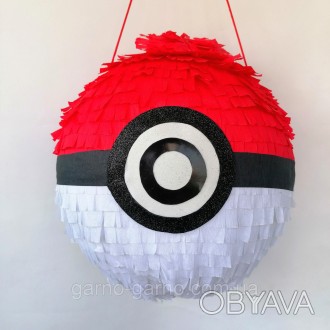 Шар пиньята для праздника покебол покемон pokemon pokeball
Пиньята бумажная для . . фото 1