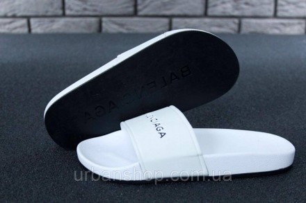 Balenciaga Slippers white/Black, жіночі шльопанці баленсіага, obuwie damskie.. . фото 2