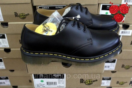 Туфлі і босоніжки Dr.Martens 1461 Black (DM10085001 11837002) чорні мартенси, ма. . фото 2