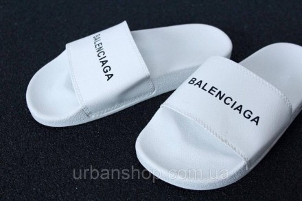 Balenciaga Slippers white/white, жіночі шльопанці баленсіага, obuwie damskie.. . фото 8